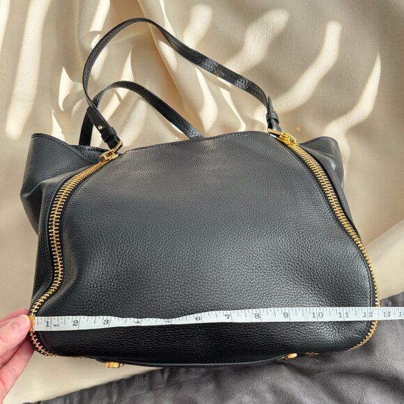 Tom Ford "Sedgwick" Tote in Black Pebbled Leather - Picture 15 of 17